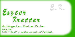 eszter kretter business card